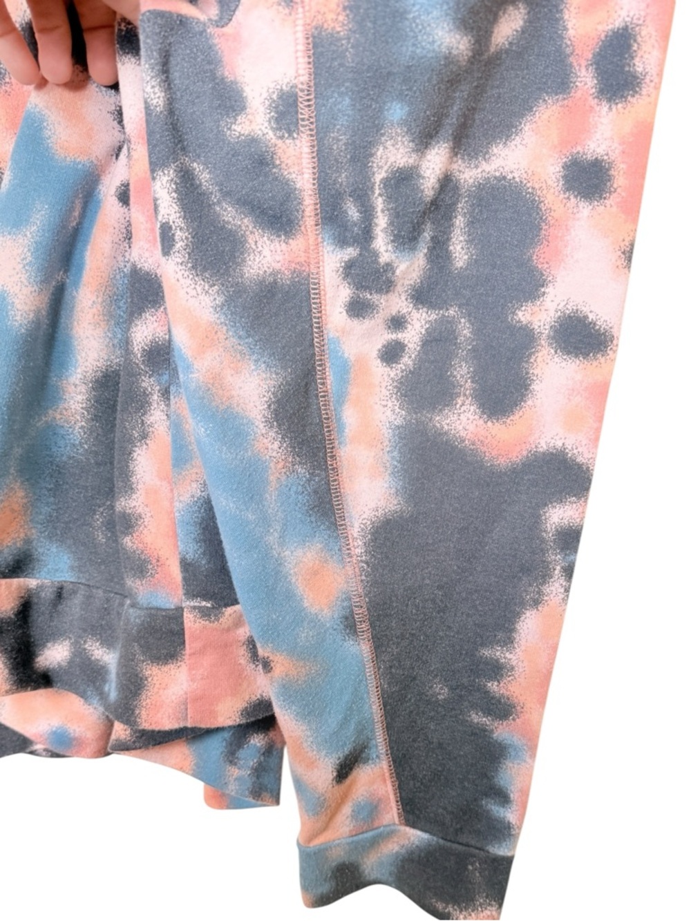 Miss Chievous 3X Tie-Dye Sweatshirt in Coral, Black & Blue - Picture 4 of 4
